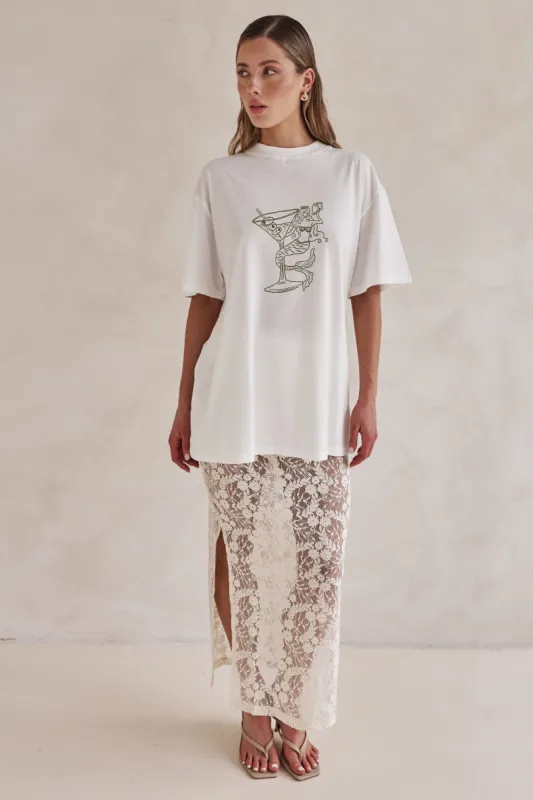 Ashton Maxi Skirt (Cream) sold by Runway Scout