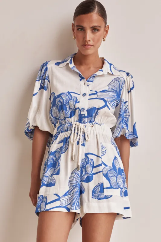 Cedar Playsuit (Blue) sold by Runway Scout