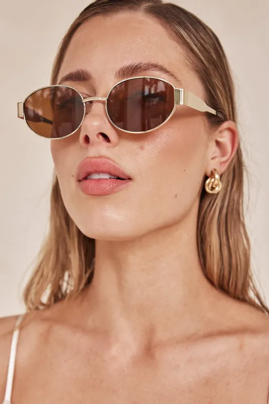 Izzy Sunglasses (Brown) sold by Runway Scout