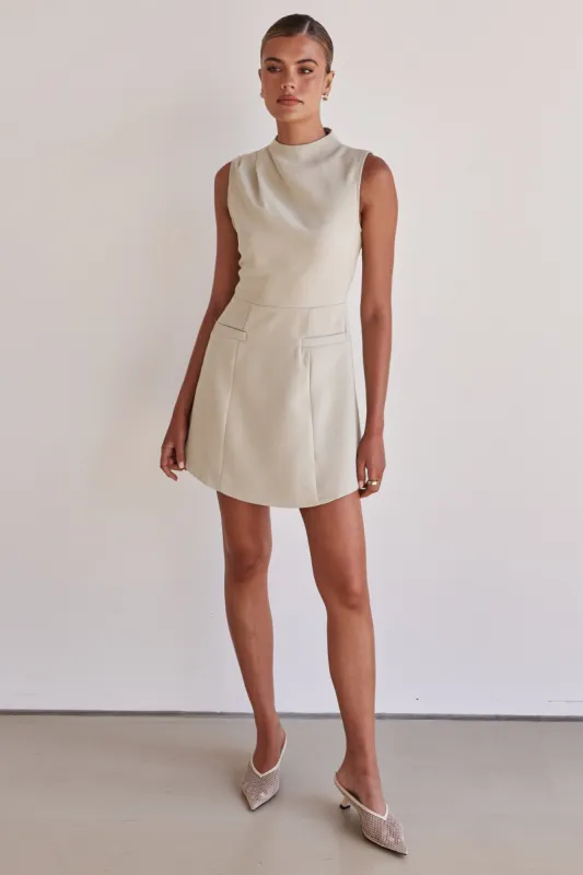Gaia Mini Dress (Sage) sold by Runway Scout
