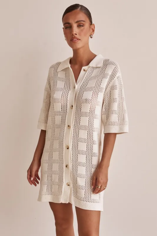 Parisian Sun Dress (White) sold by Runway Scout