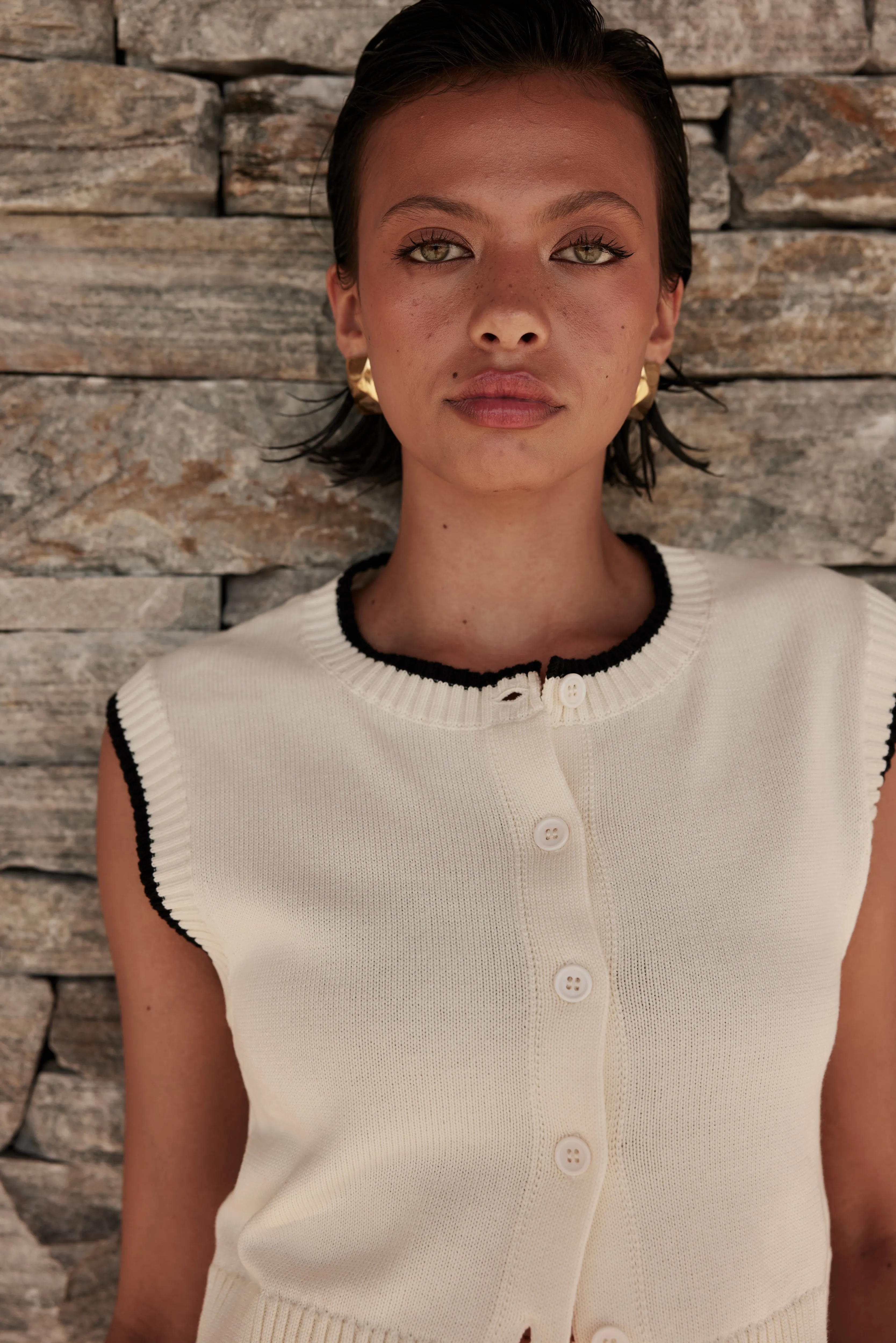 Angelo Knit Vest (Cream) sold by Runway Scout product image thumbnail 2