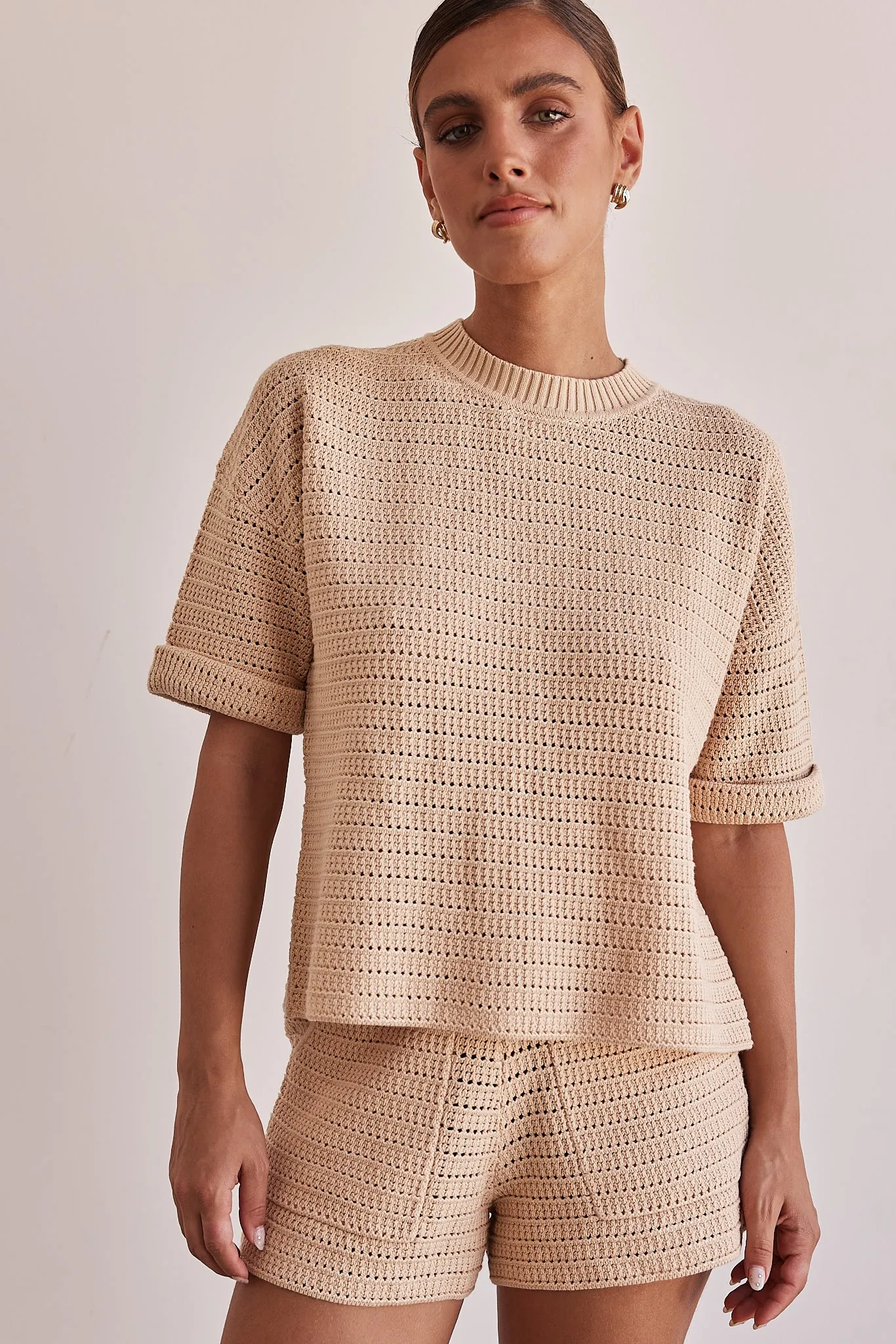 Sunset Hills Knit Top (Beige) sold by Runway Scout product image thumbnail 5