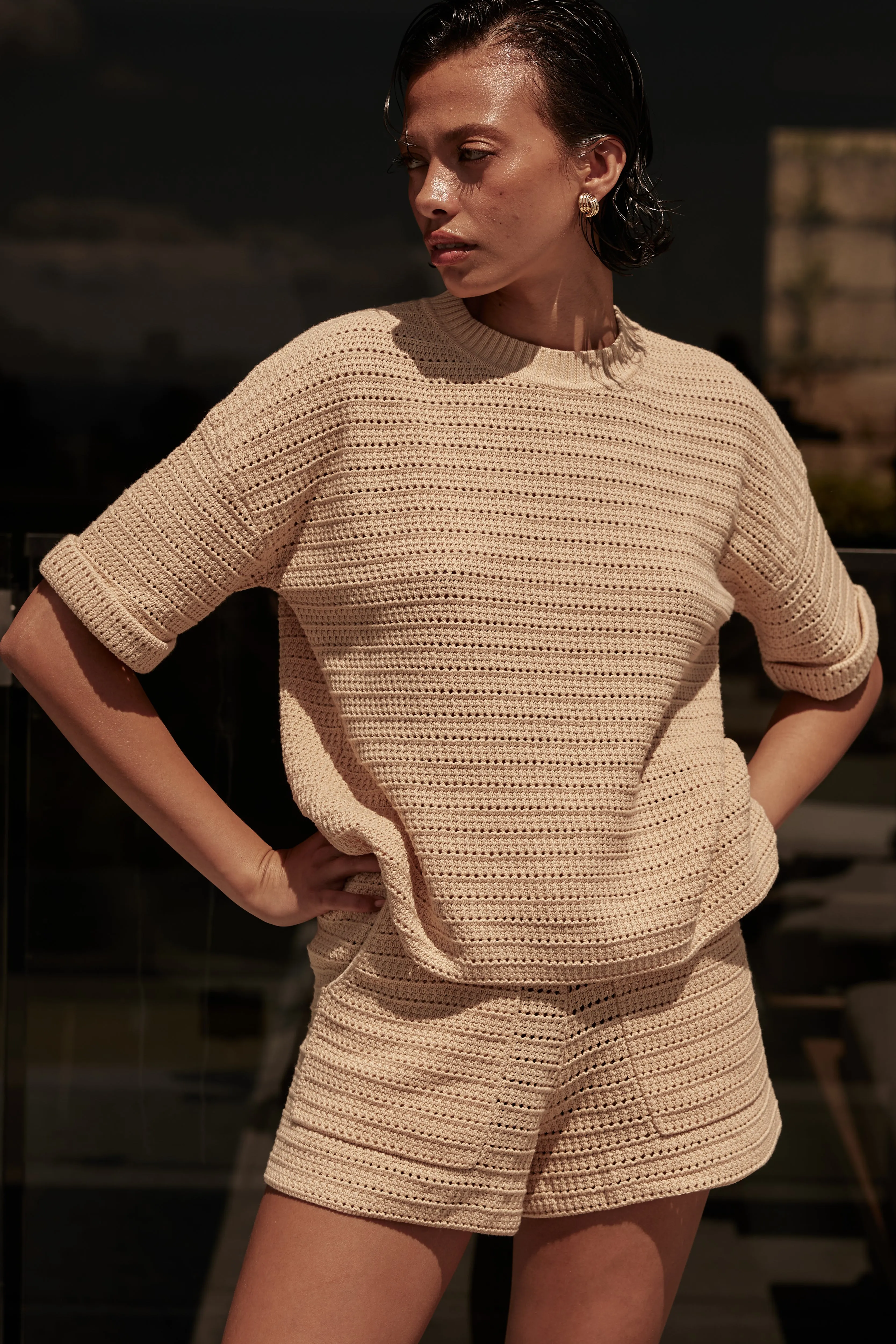 Sunset Hills Knit Top (Beige) sold by Runway Scout product image thumbnail 4