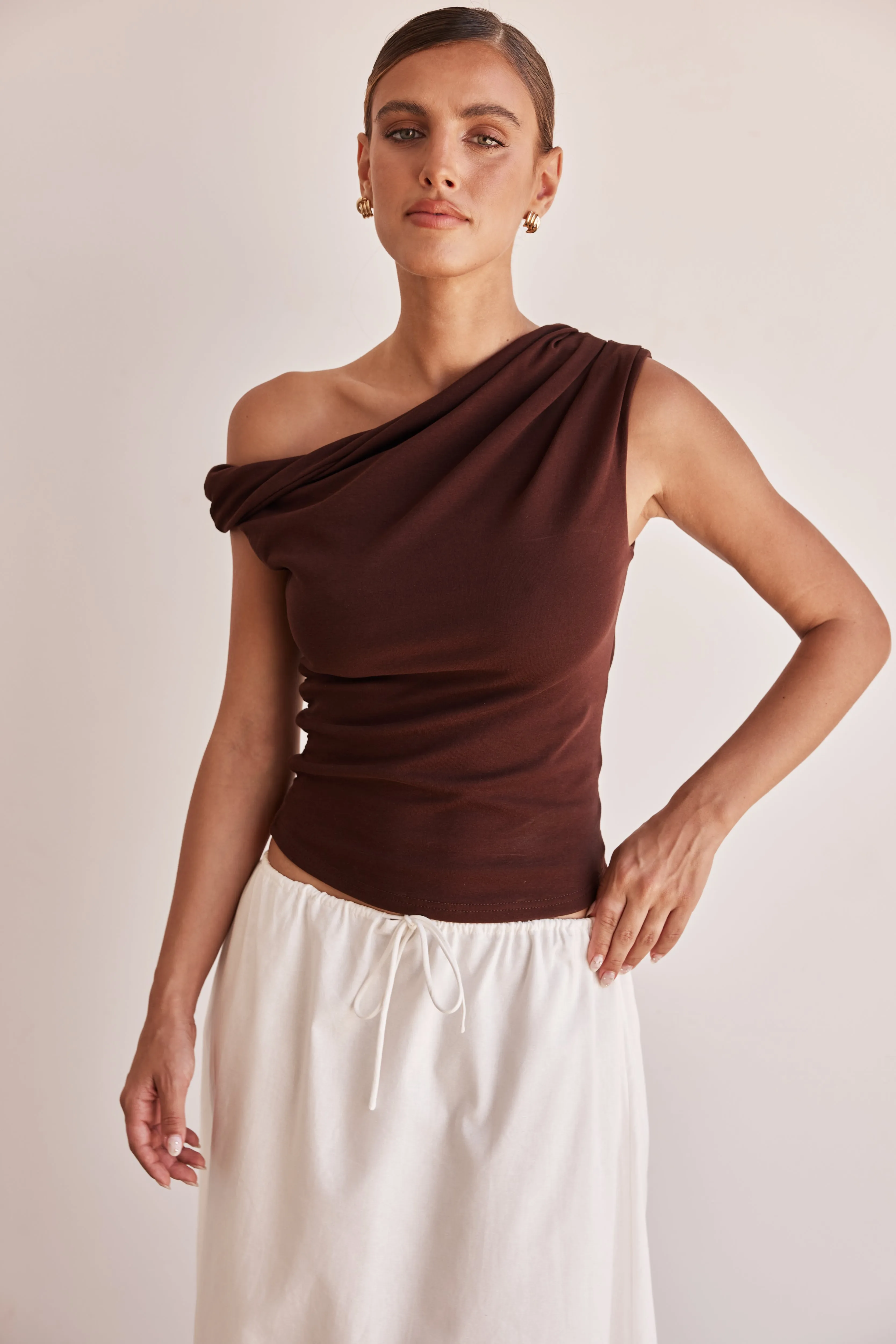 Aretha Top (Chocolate) sold by Runway Scout product image thumbnail 2