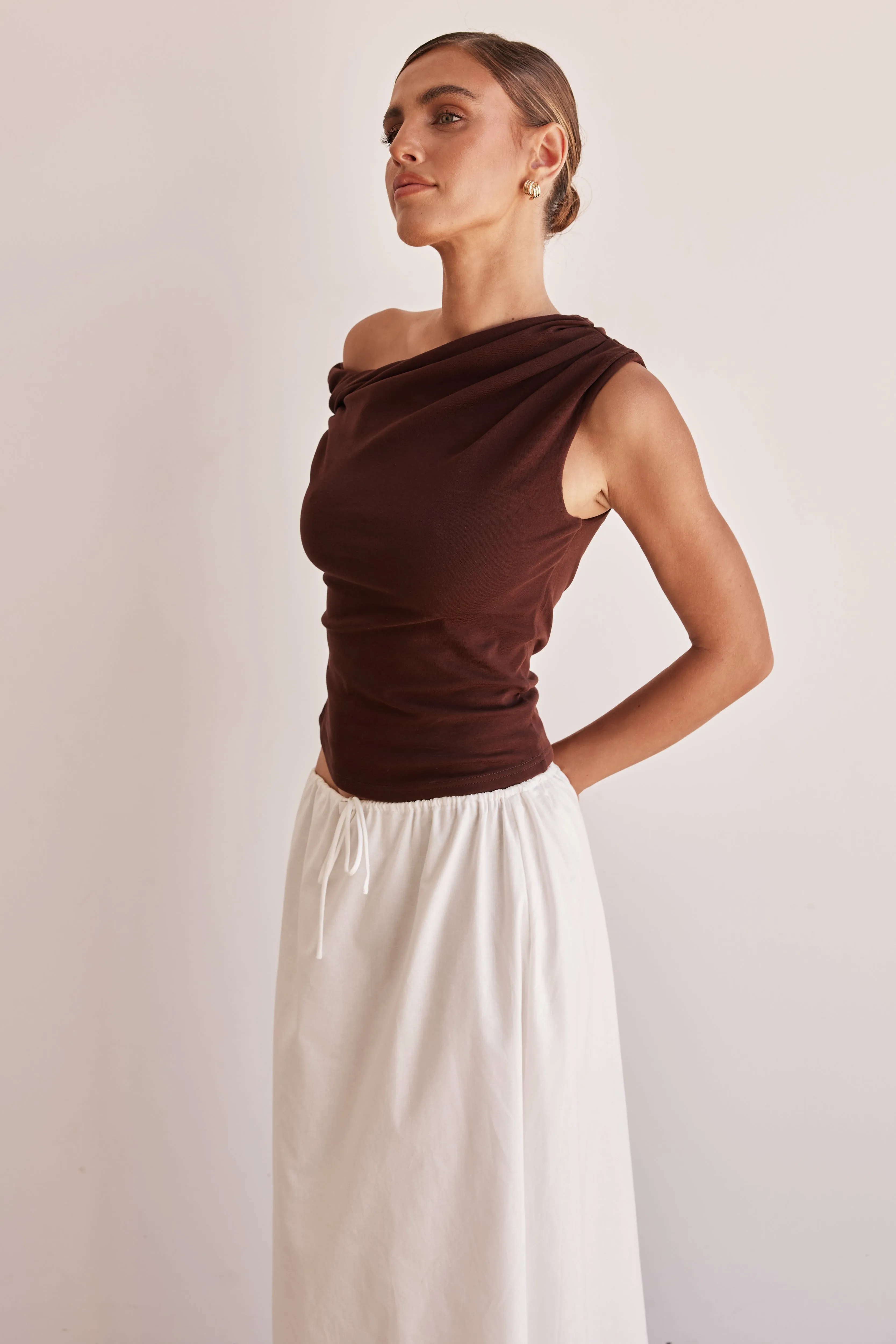 Aretha Top (Chocolate) sold by Runway Scout product image thumbnail 4
