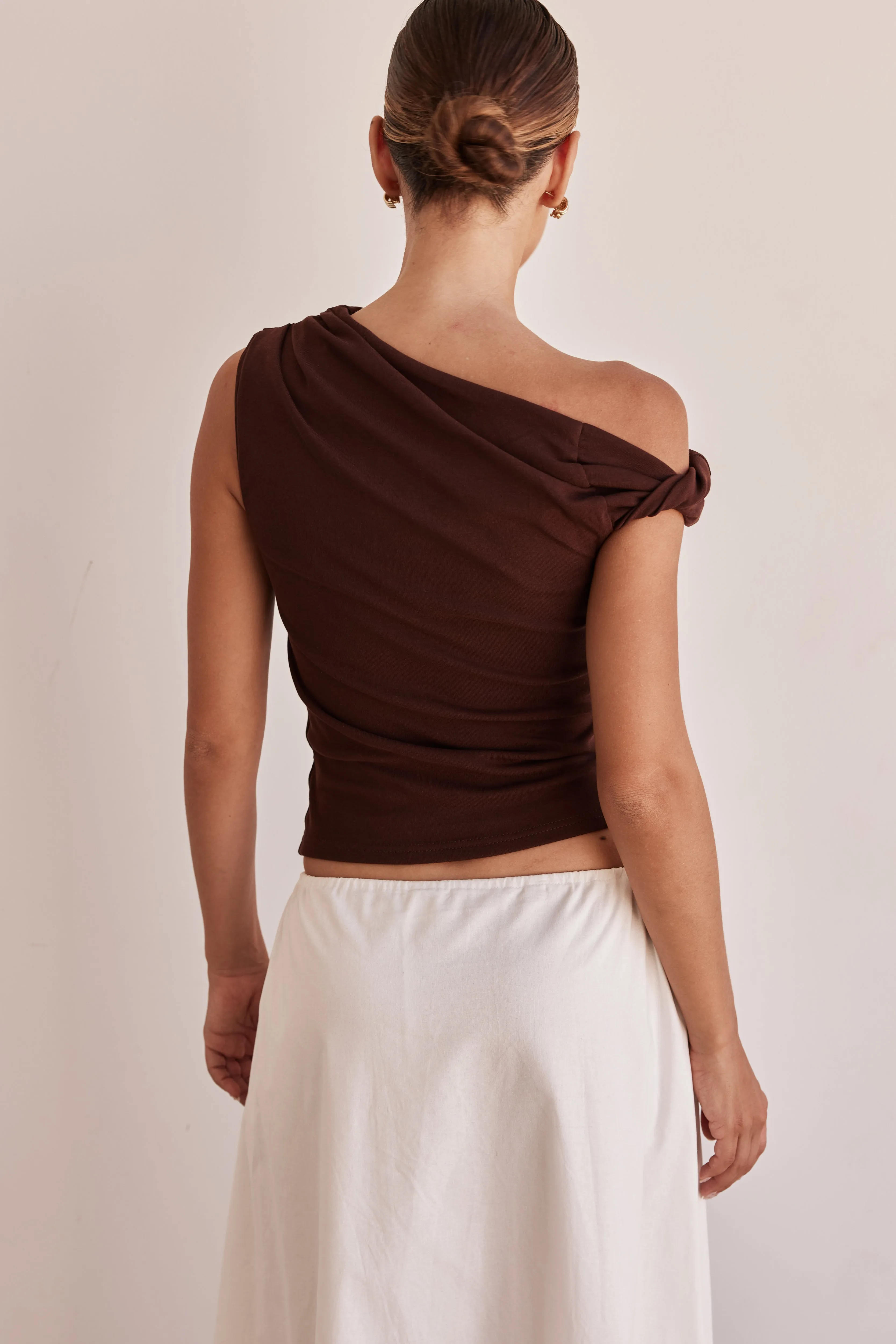 Aretha Top (Chocolate) sold by Runway Scout product image thumbnail 5