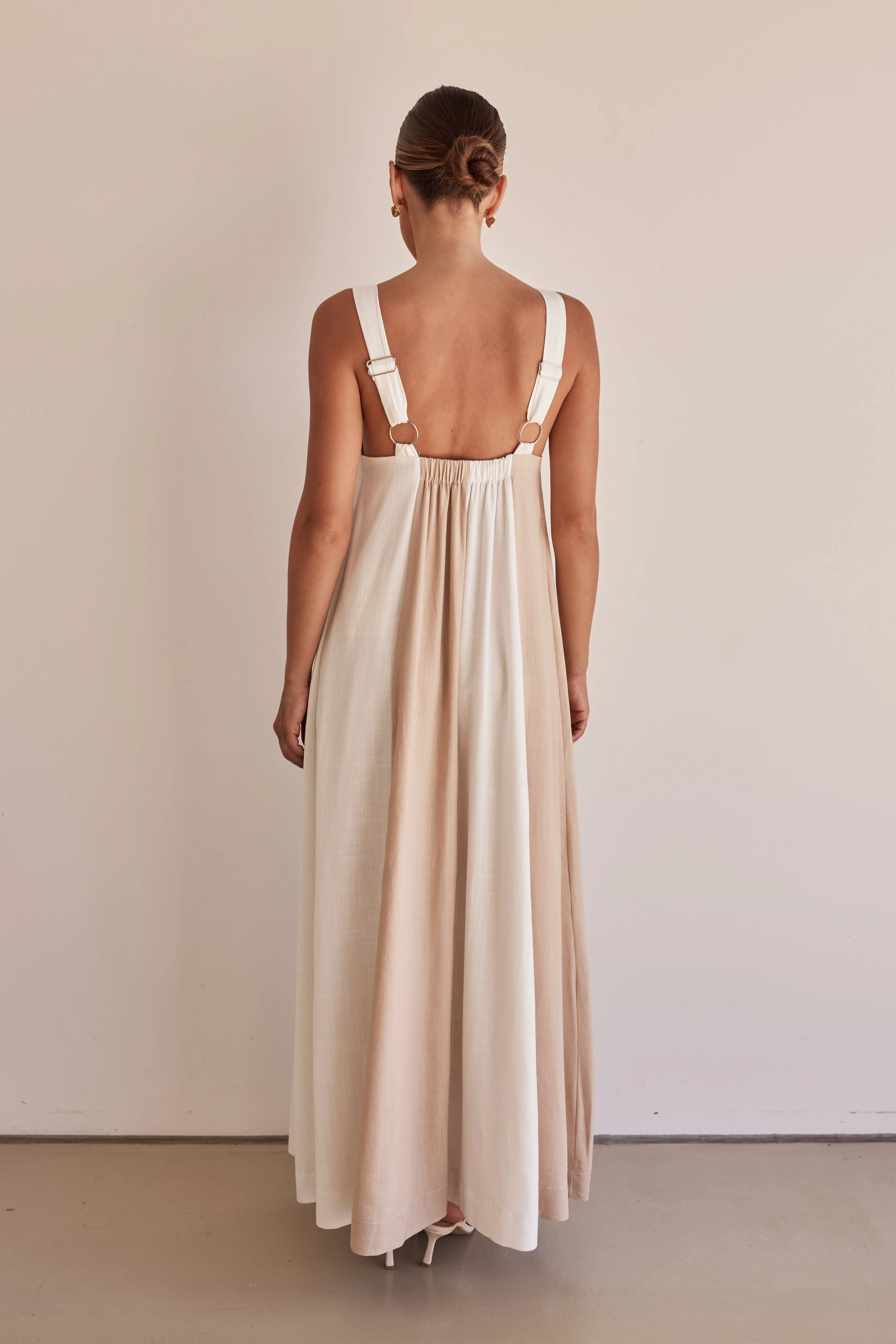 Delphine Maxi Dress (Beige) sold by Runway Scout product image thumbnail 5