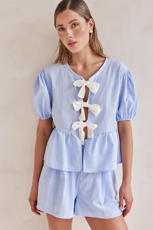 Casey Top (Blue) sold by Runway Scout