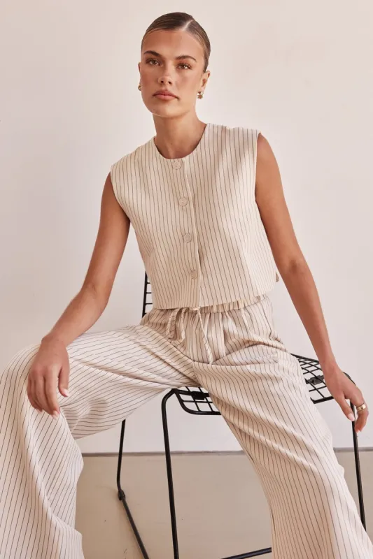 Blake Vest (Beige) sold by Runway Scout