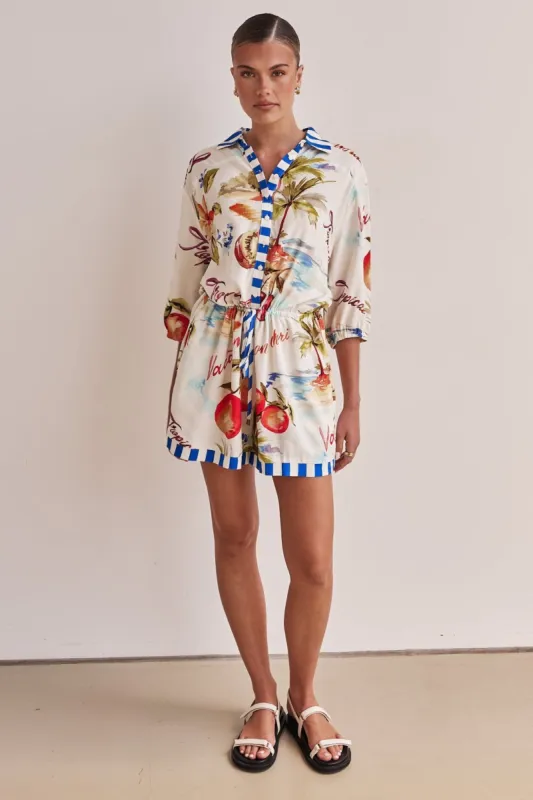 Indigo Playsuit (White) sold by Runway Scout