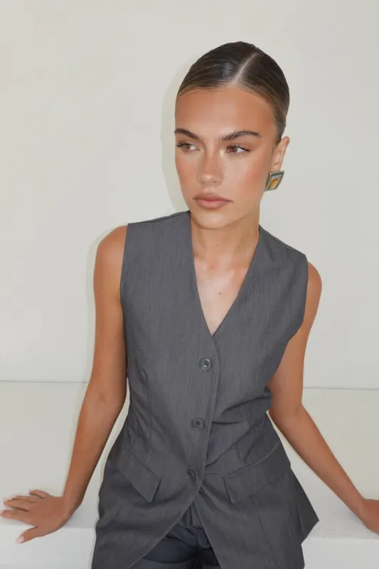 Cameron Vest (Grey) sold by Runway Scout
