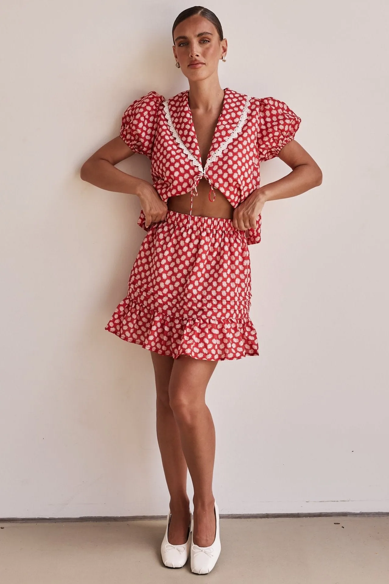 Emina Skirt (Red) sold by Runway Scout