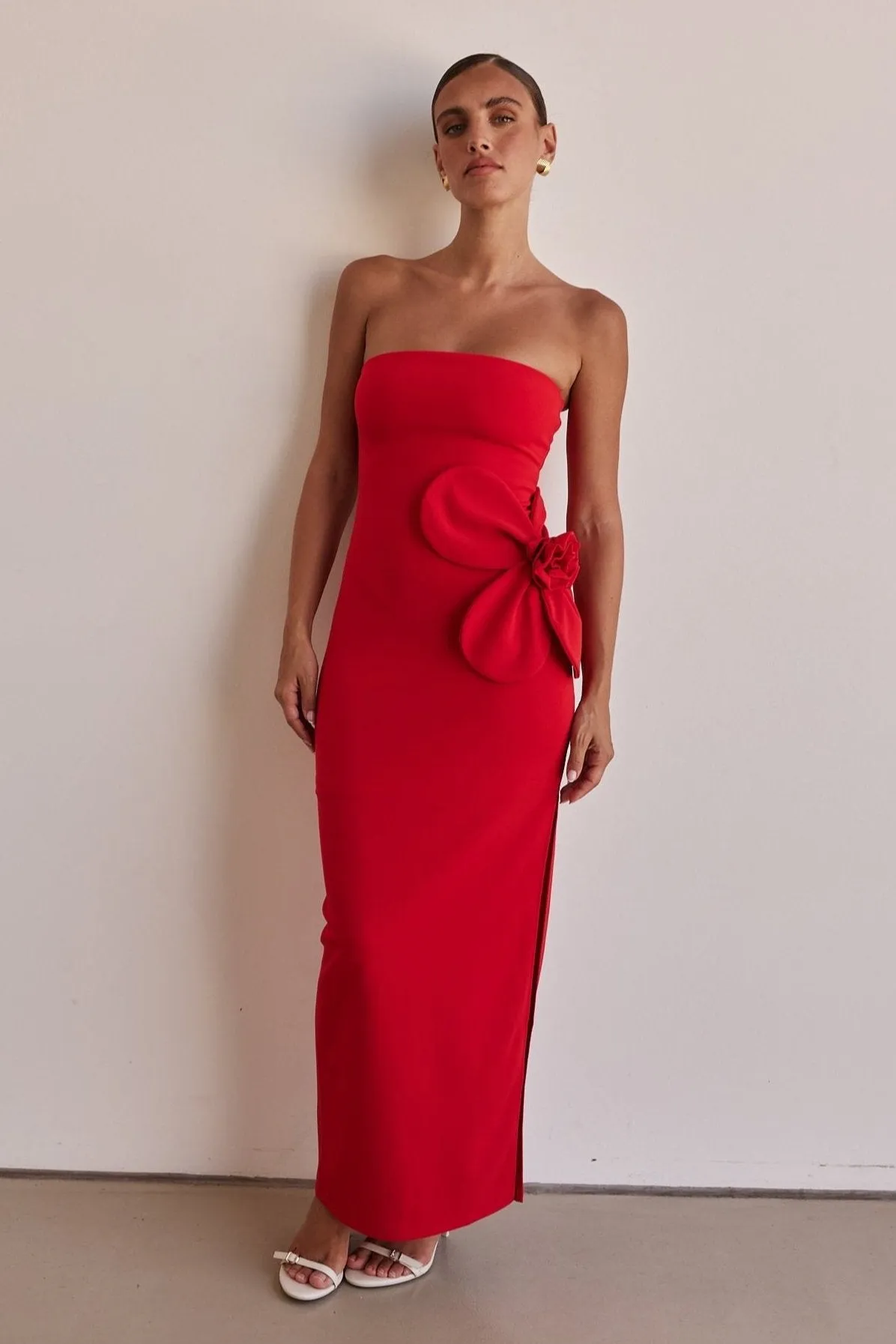 Ruby Maxi Dress (Red) sold by Runway Scout