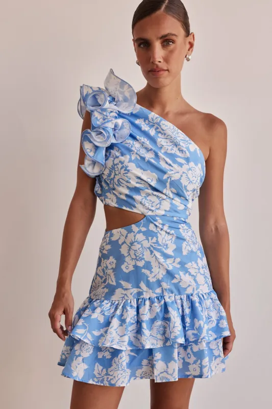 Marlie Mini Dress (Blue) sold by Runway Scout