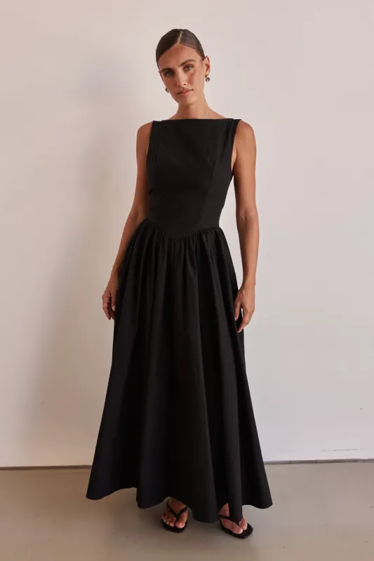 Devin Maxi Dress (Black) sold by Runway Scout