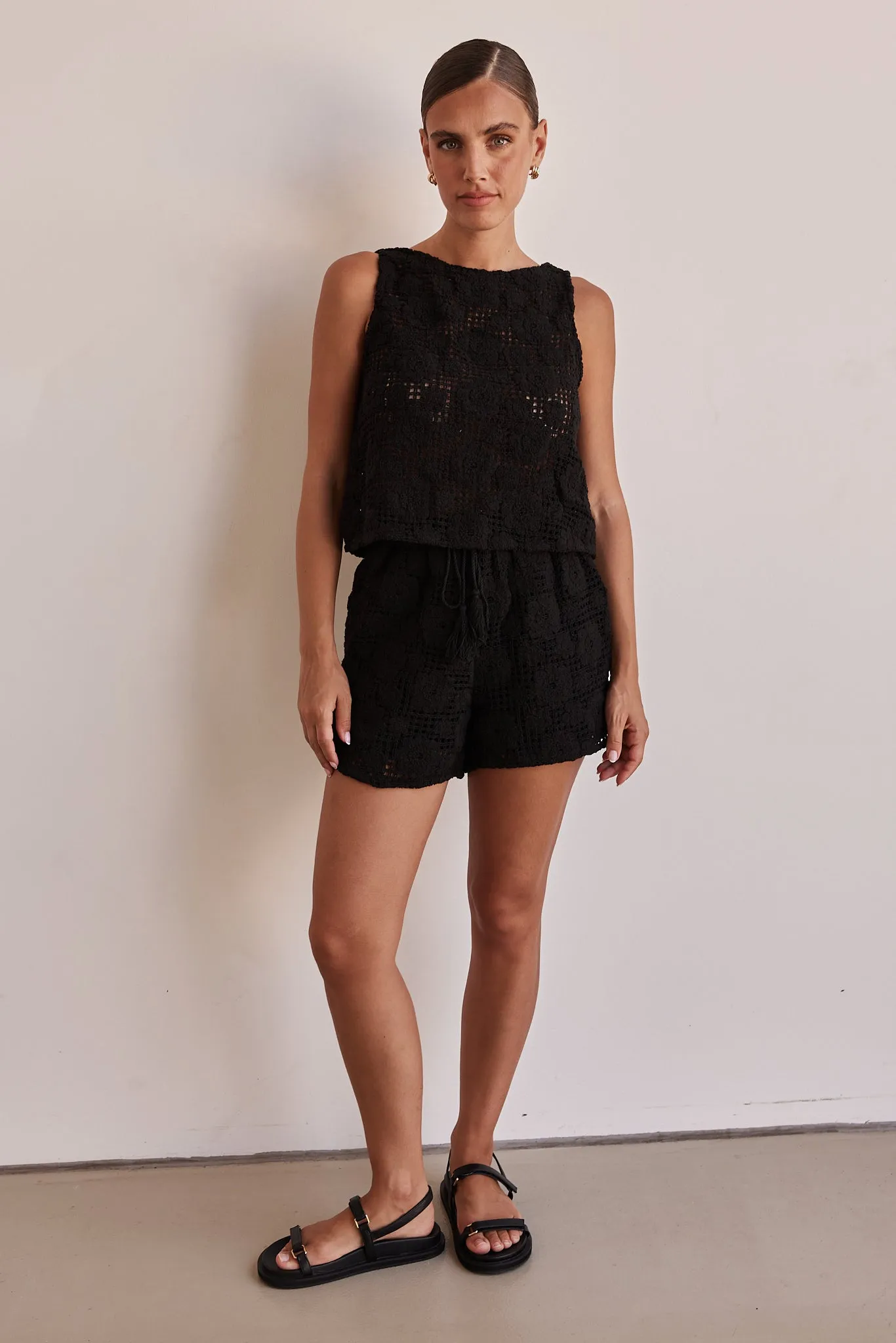 Ulysses Crochet Top (Black) sold by Runway Scout product image thumbnail 2