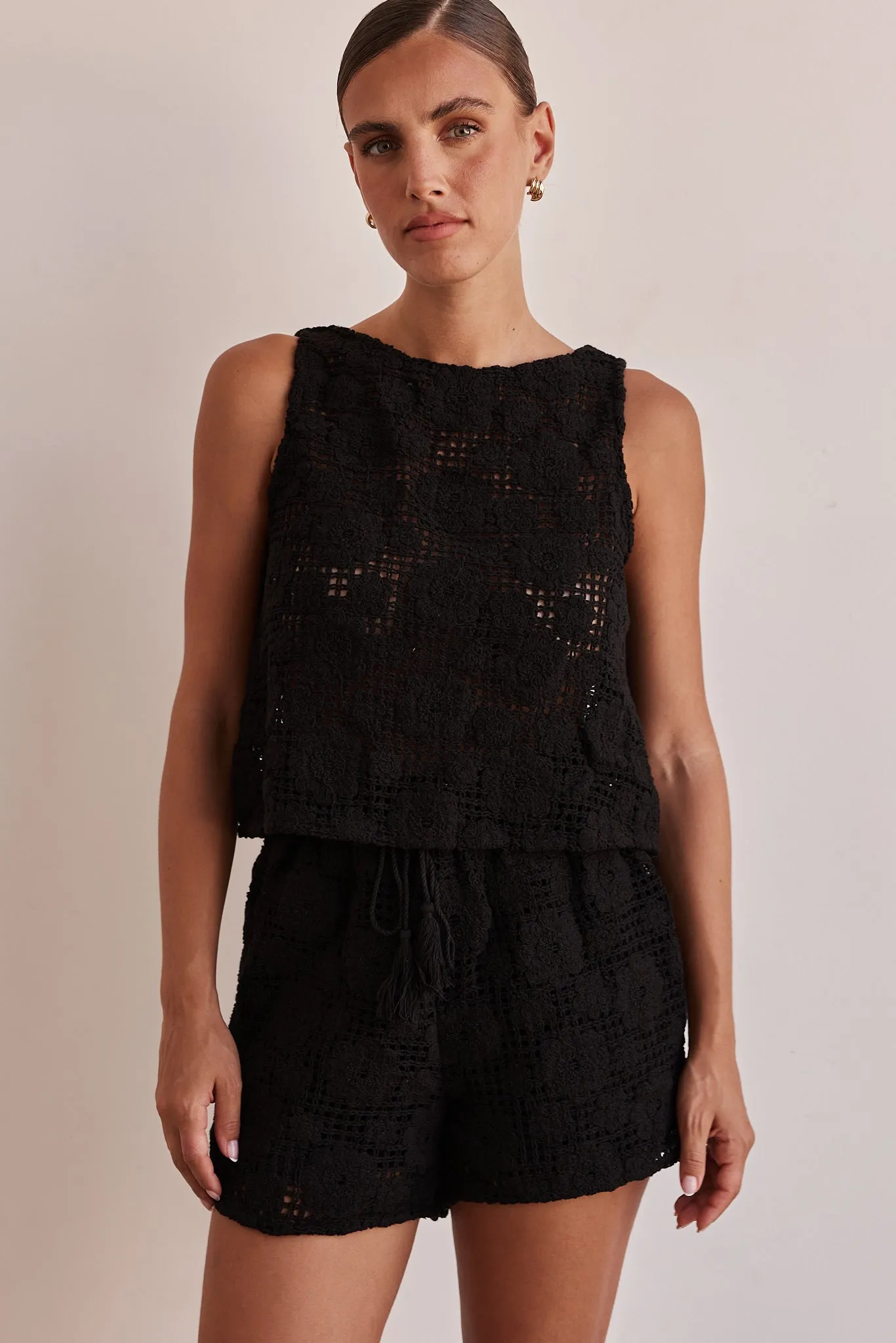 Ulysses Crochet Top (Black) sold by Runway Scout product image thumbnail 3