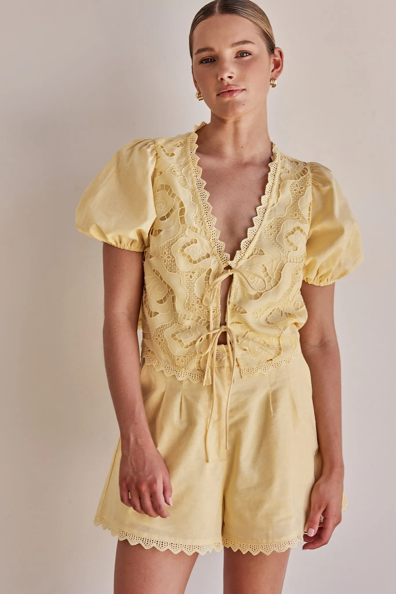 Rhiannon Set (Yellow) sold by Runway Scout