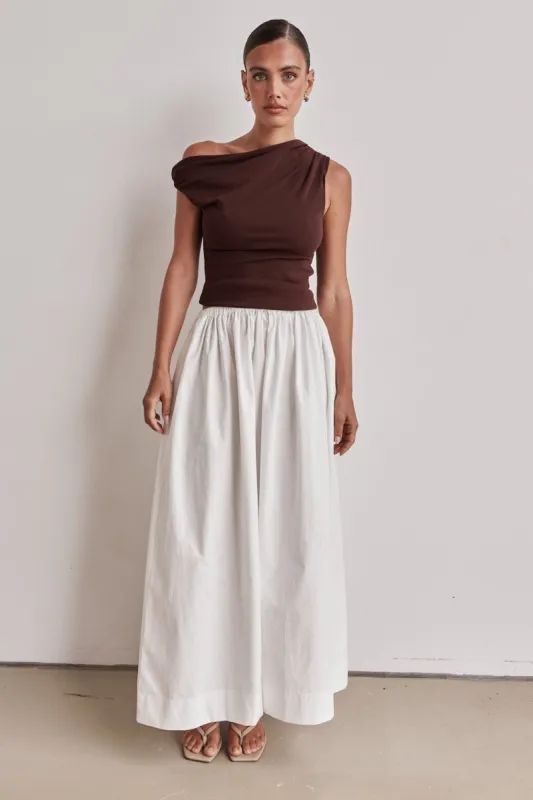 Charly Maxi Skirt (White) sold by Runway Scout