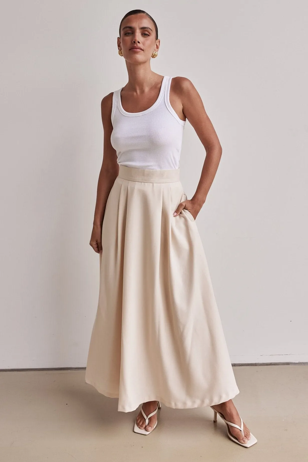 Chiara Skirt (Cream) sold by Runway Scout