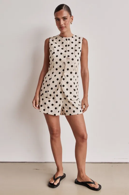 Elle Vest (Beige) sold by Runway Scout