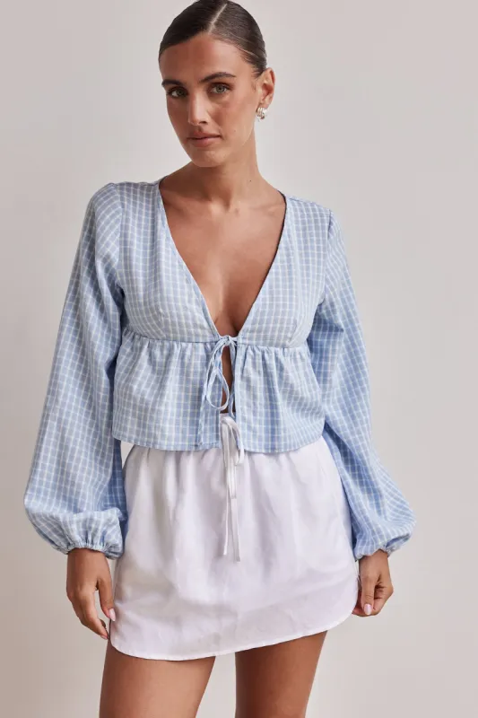 Lana Top (Blue) sold by Runway Scout