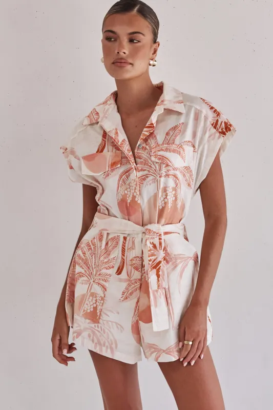 Chantal Playsuit (Pink) sold by Runway Scout