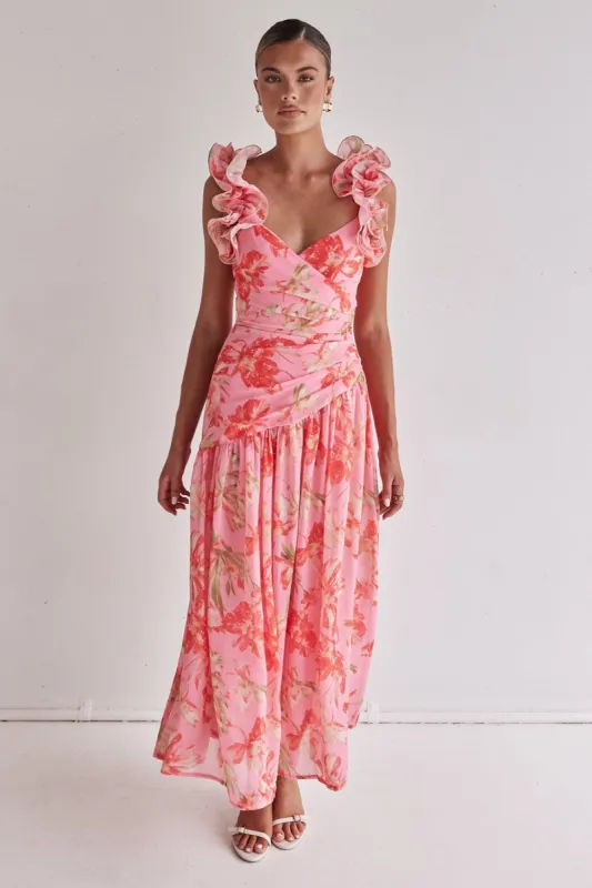 Aurelia Maxi Dress (Pink) sold by Runway Scout