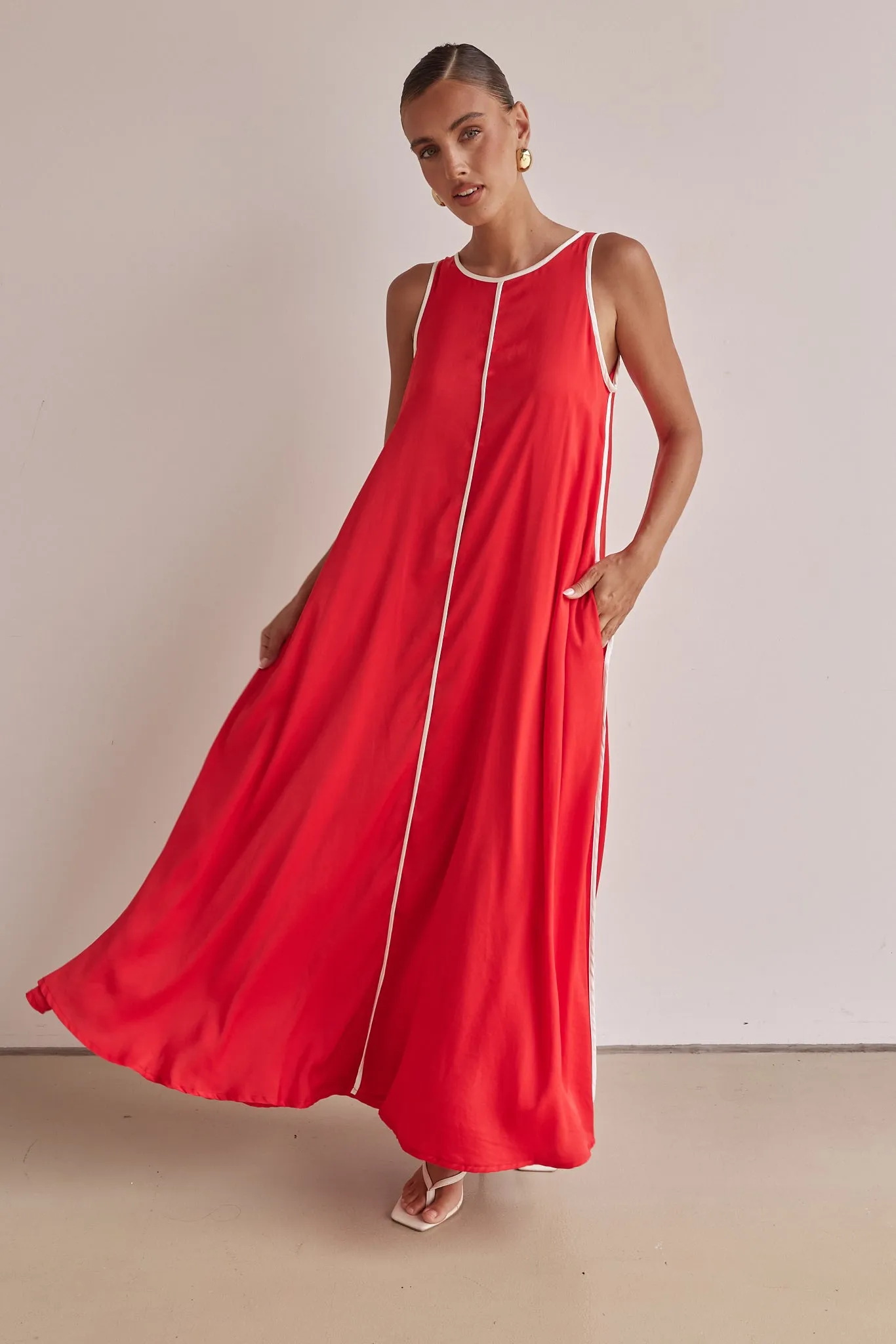 Palos Maxi Dress (Red) sold by Runway Scout product image thumbnail 5