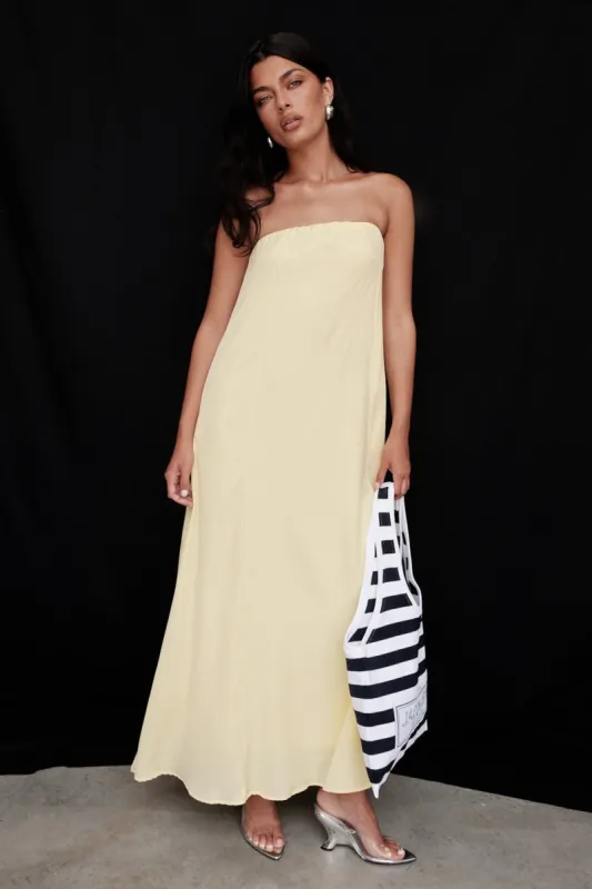 Kesia Maxi Dress (Yellow) sold by Runway Scout