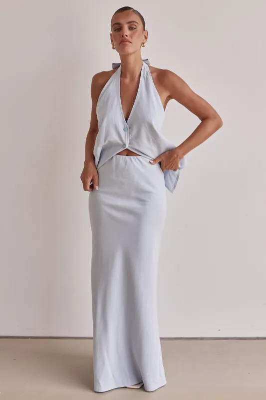Brioni Maxi Skirt (Blue) sold by Runway Scout