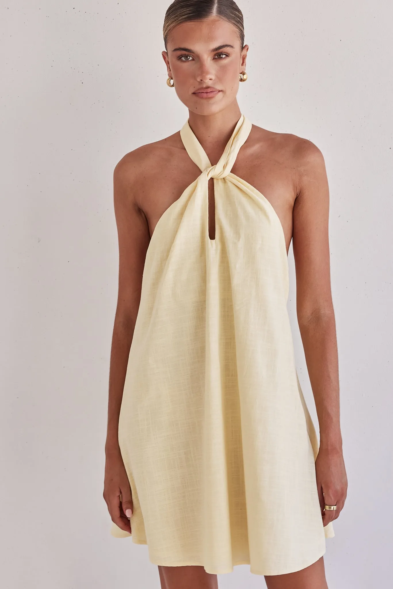 Reese Mini Dress (Yellow) sold by Runway Scout