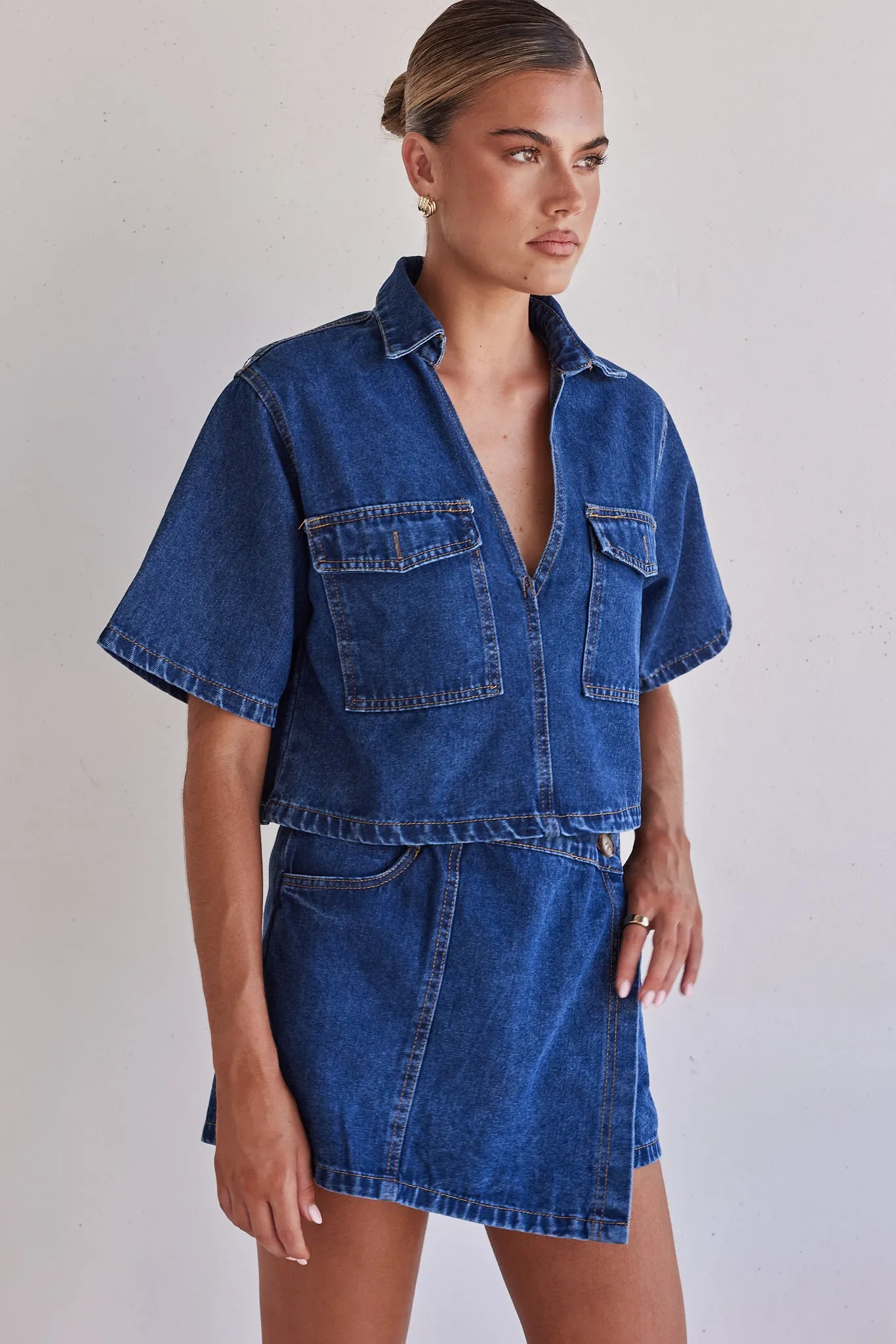 Astrid Denim Set (Dark Blue) sold by Runway Scout product image thumbnail 4