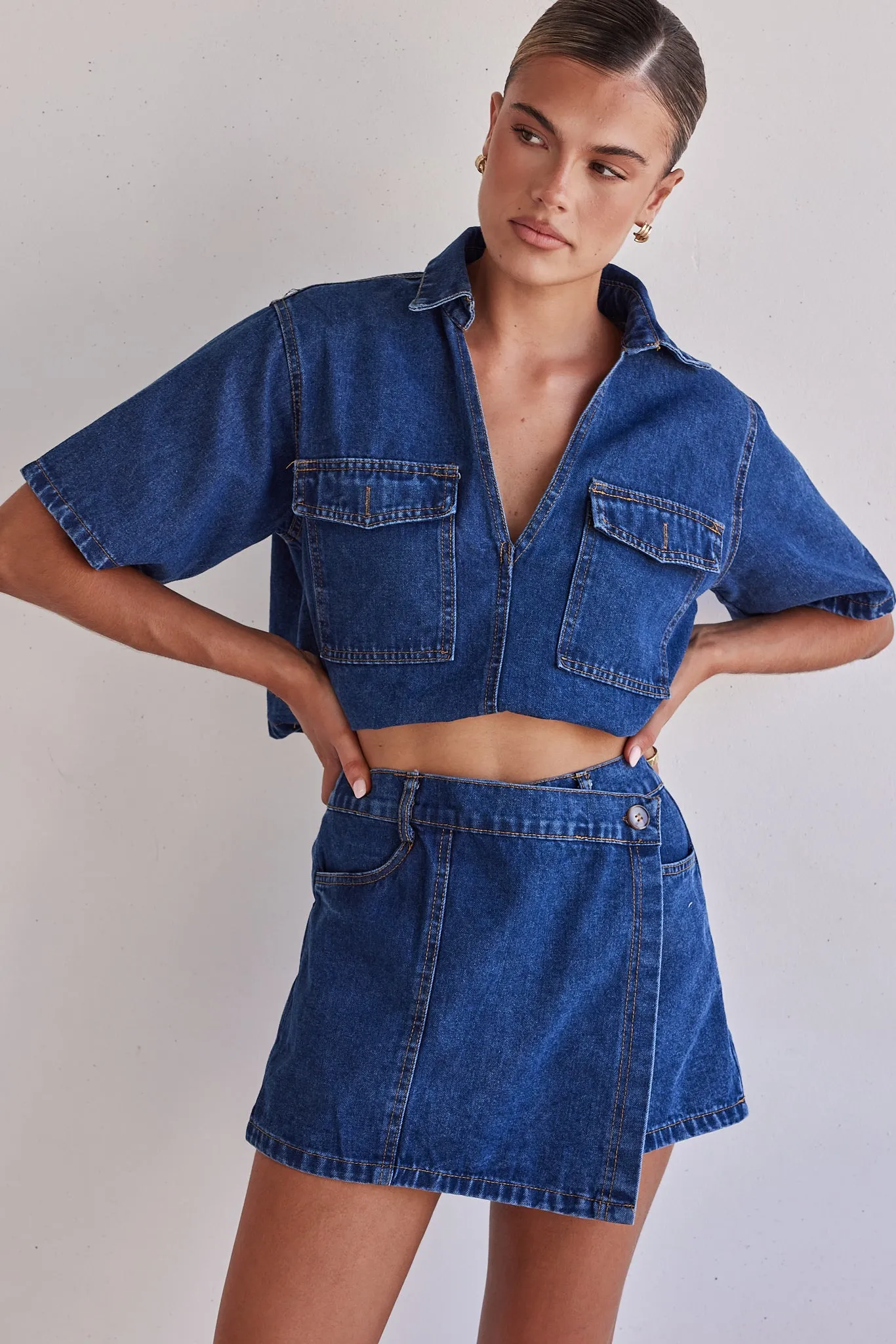 Astrid Denim Set (Dark Blue) sold by Runway Scout product image thumbnail 5
