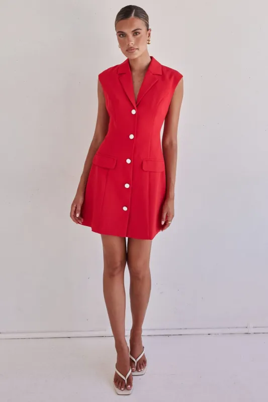 Dakoda Mini Dress (Red) sold by Runway Scout