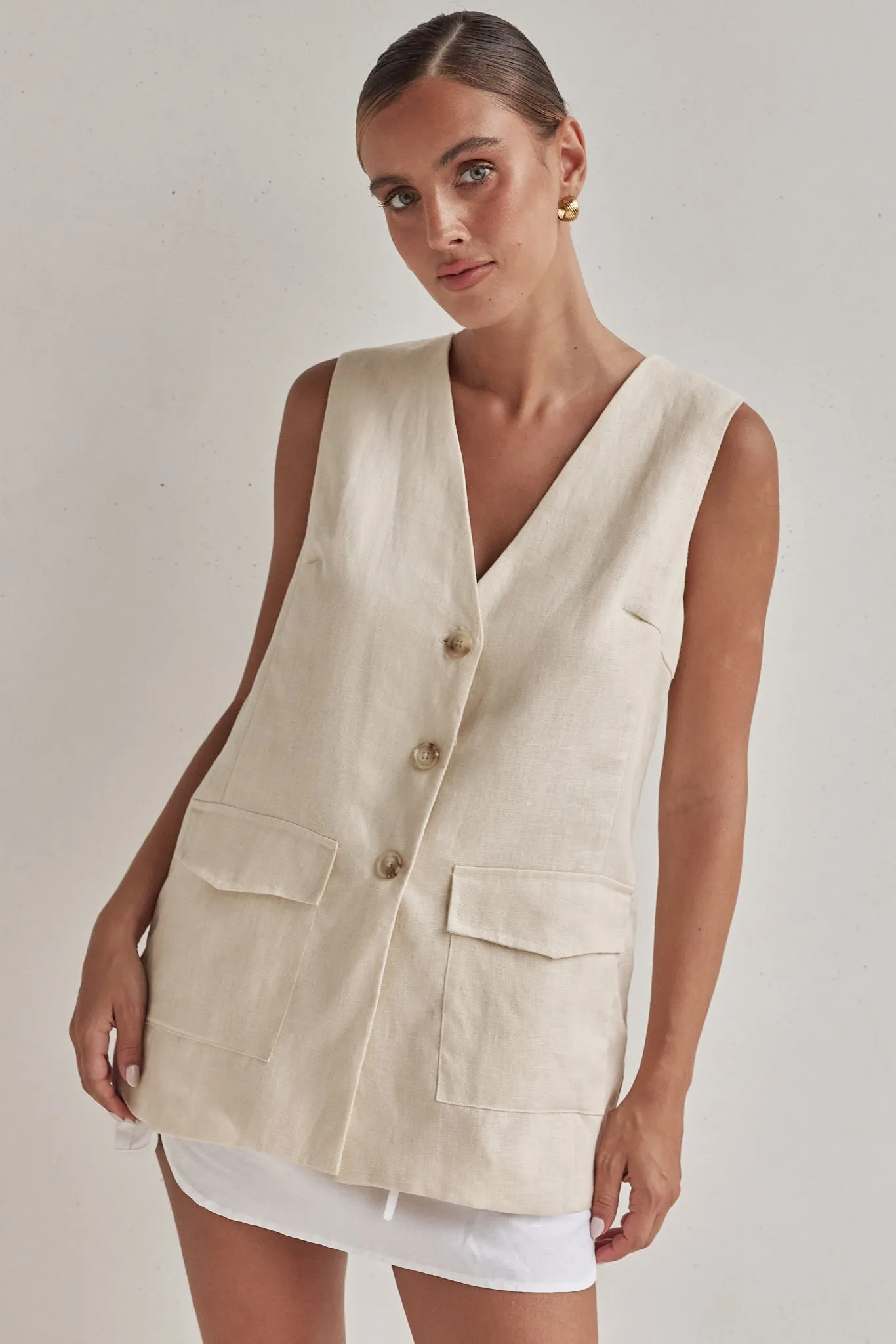 Aubri Vest (Beige) sold by Runway Scout product image thumbnail 2