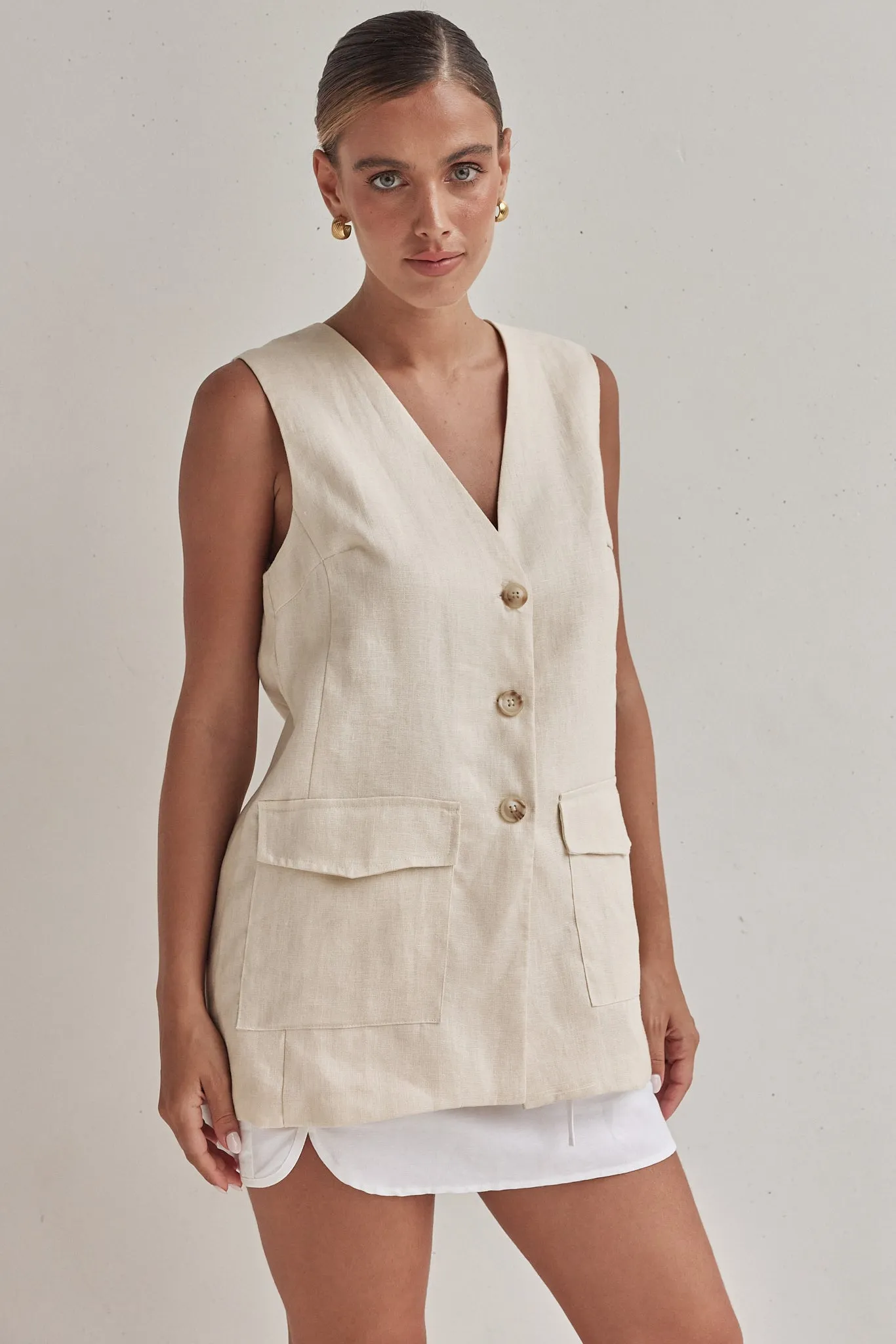 Aubri Vest (Beige) sold by Runway Scout product image thumbnail 3