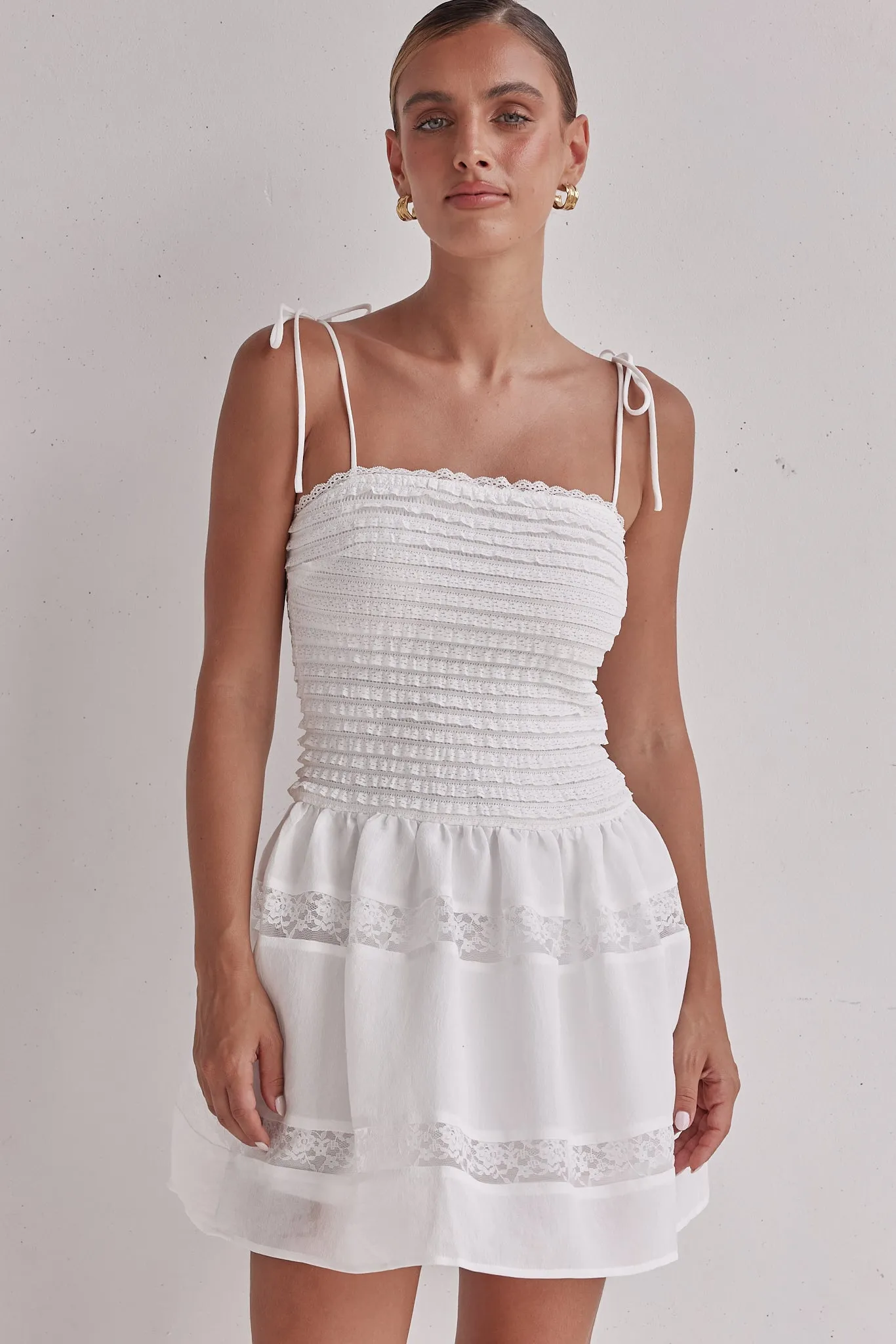 Jasmine Mini Dress (White) sold by Runway Scout product image thumbnail 2