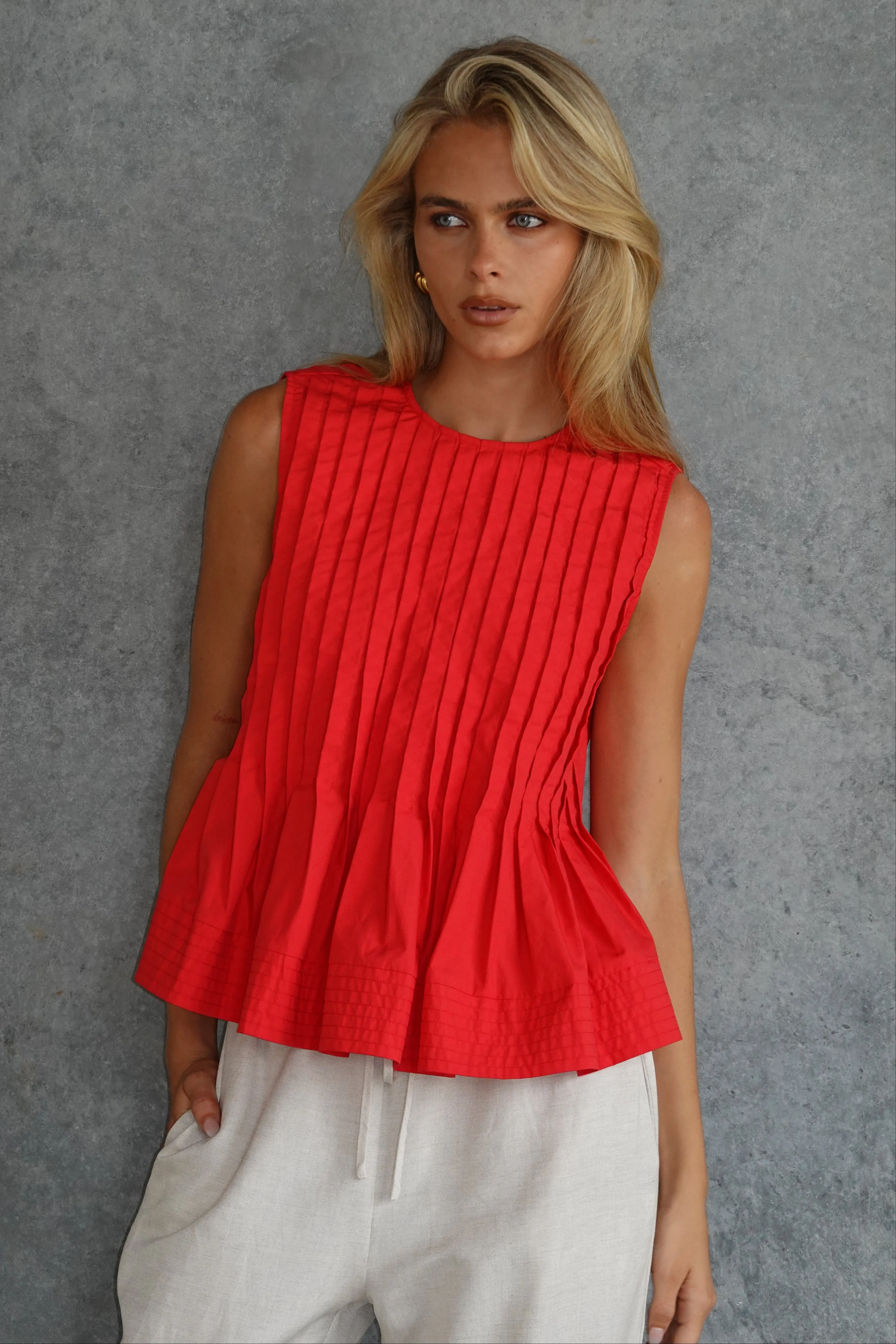 Kai Top (Red) sold by Runway Scout