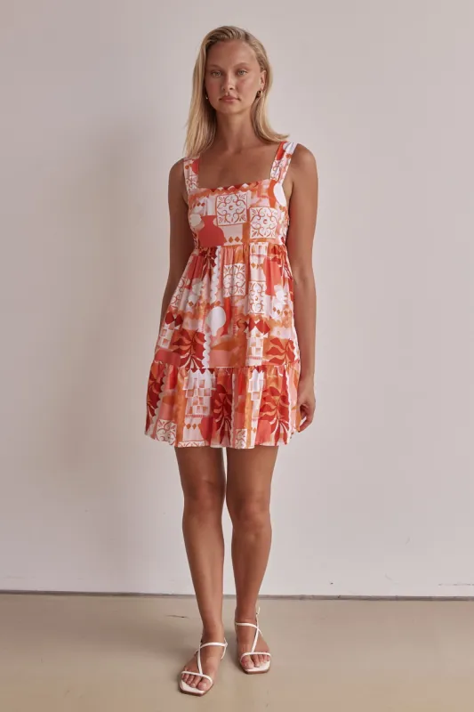 Maggie Mini Dress (Orange) sold by Runway Scout