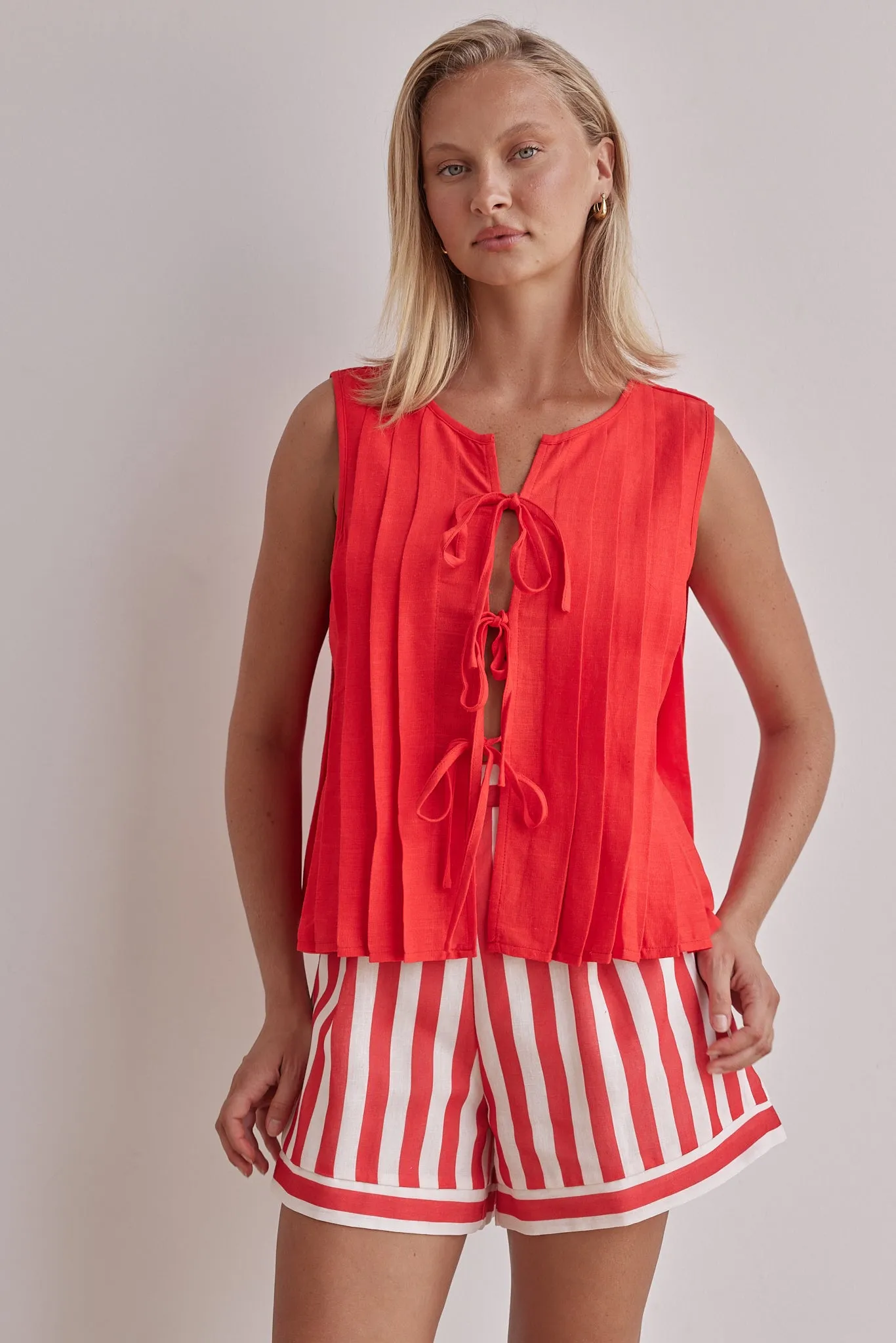 Everly Top (Red) sold by Runway Scout product image thumbnail 4