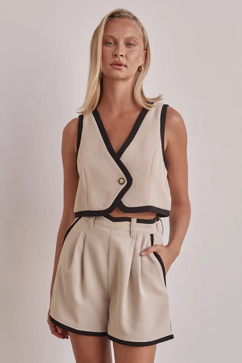 Hailey Vest (Beige) sold by Runway Scout product image thumbnail 2