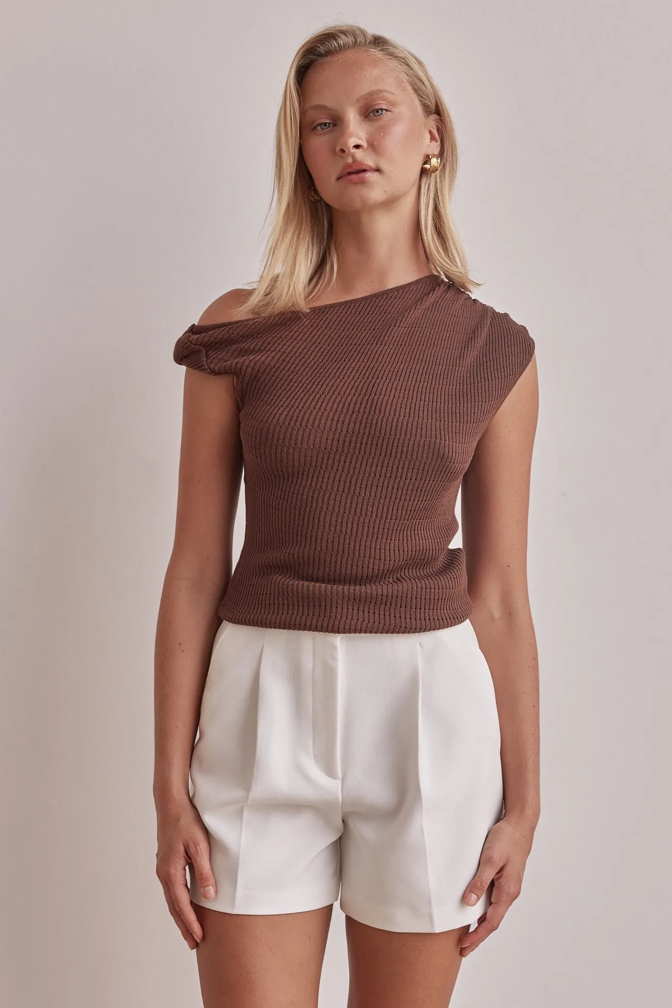 Rae Knit Top (Chocolate) sold by Runway Scout product image thumbnail 3