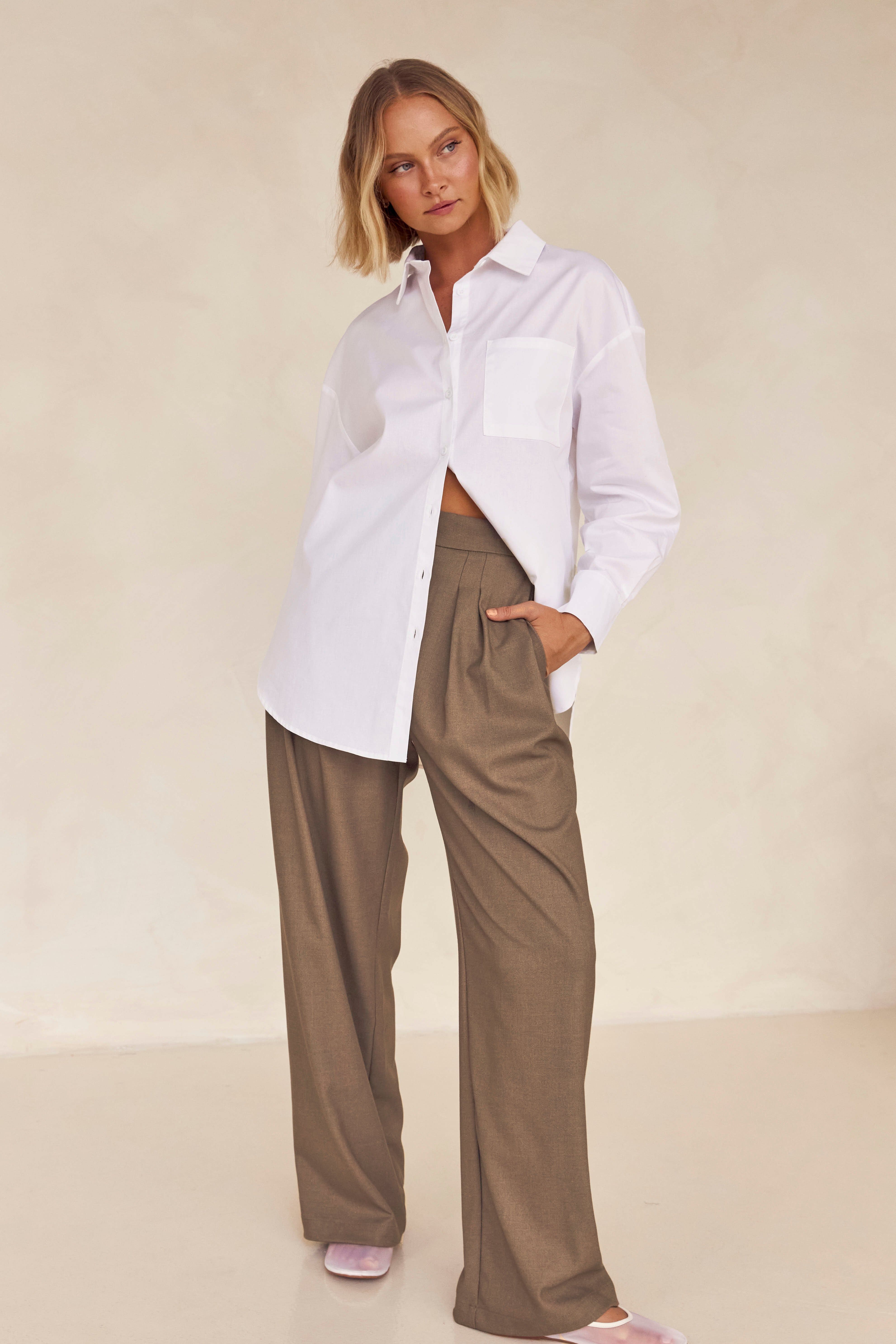 Bryan Shirt (White) sold by Runway Scout