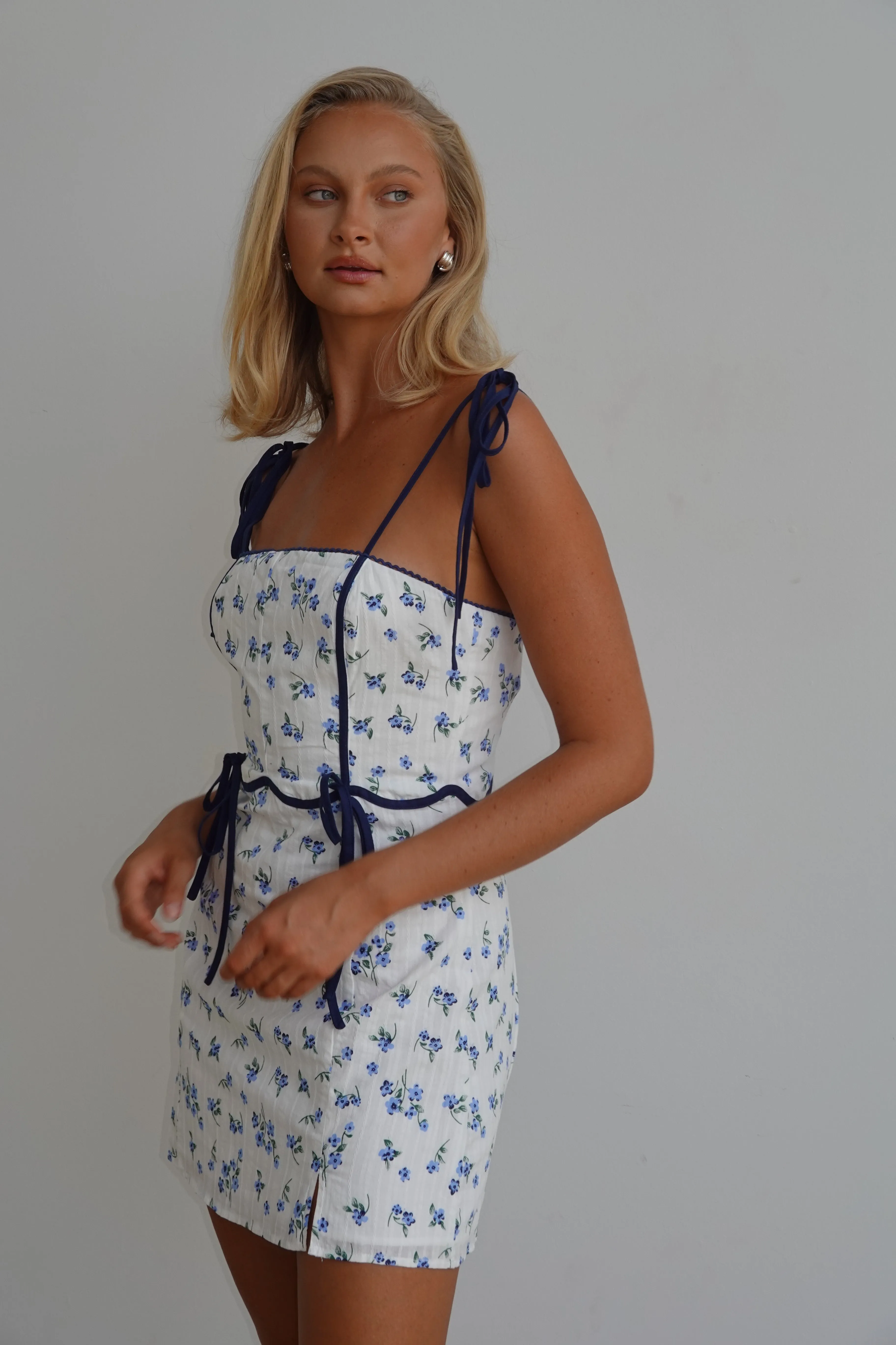 Zaffiro Mini Dress (Blue) sold by Runway Scout product image thumbnail 3