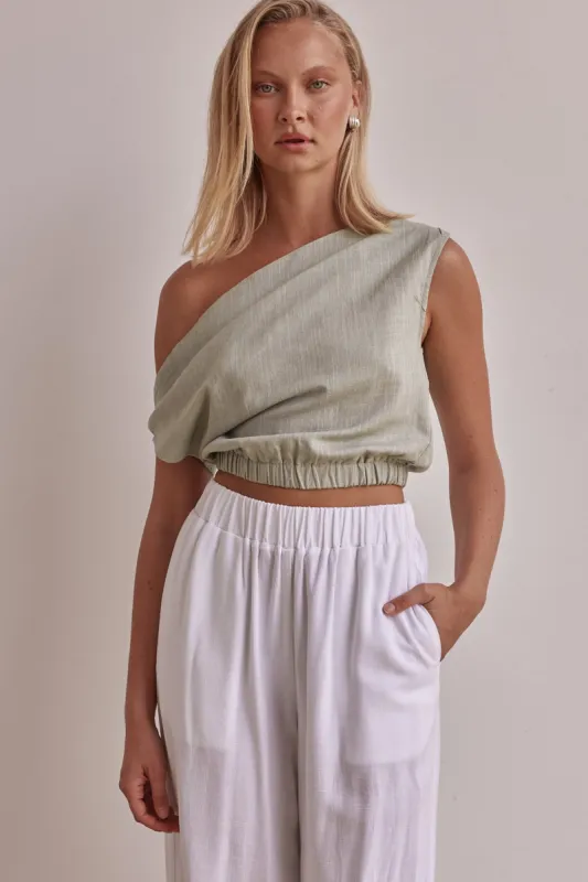 Lydia Top (Sage) sold by Runway Scout