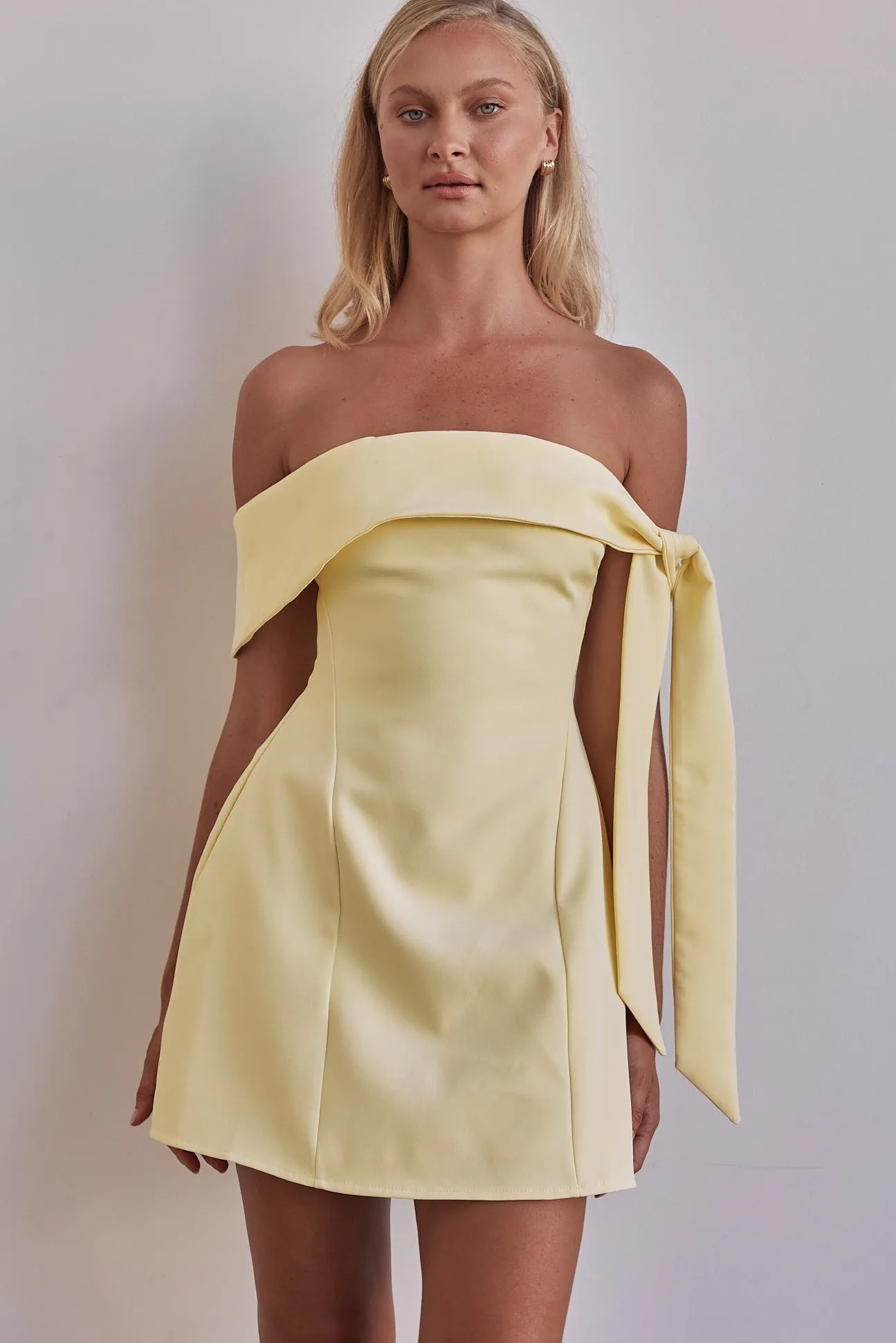 Mina Mini Dress (Yellow) sold by Runway Scout