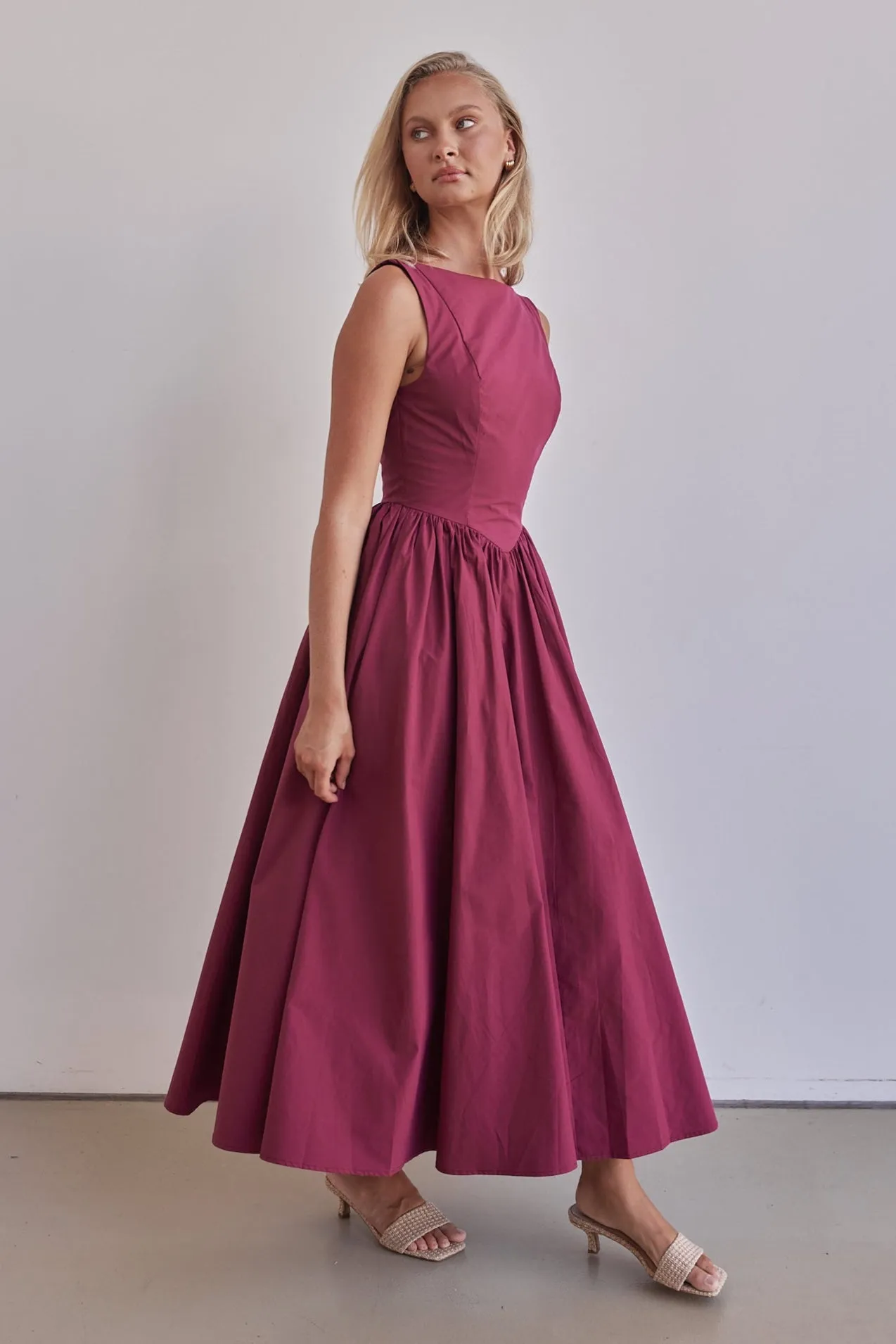 Devin Maxi Dress (Wine) sold by Runway Scout product image thumbnail 5