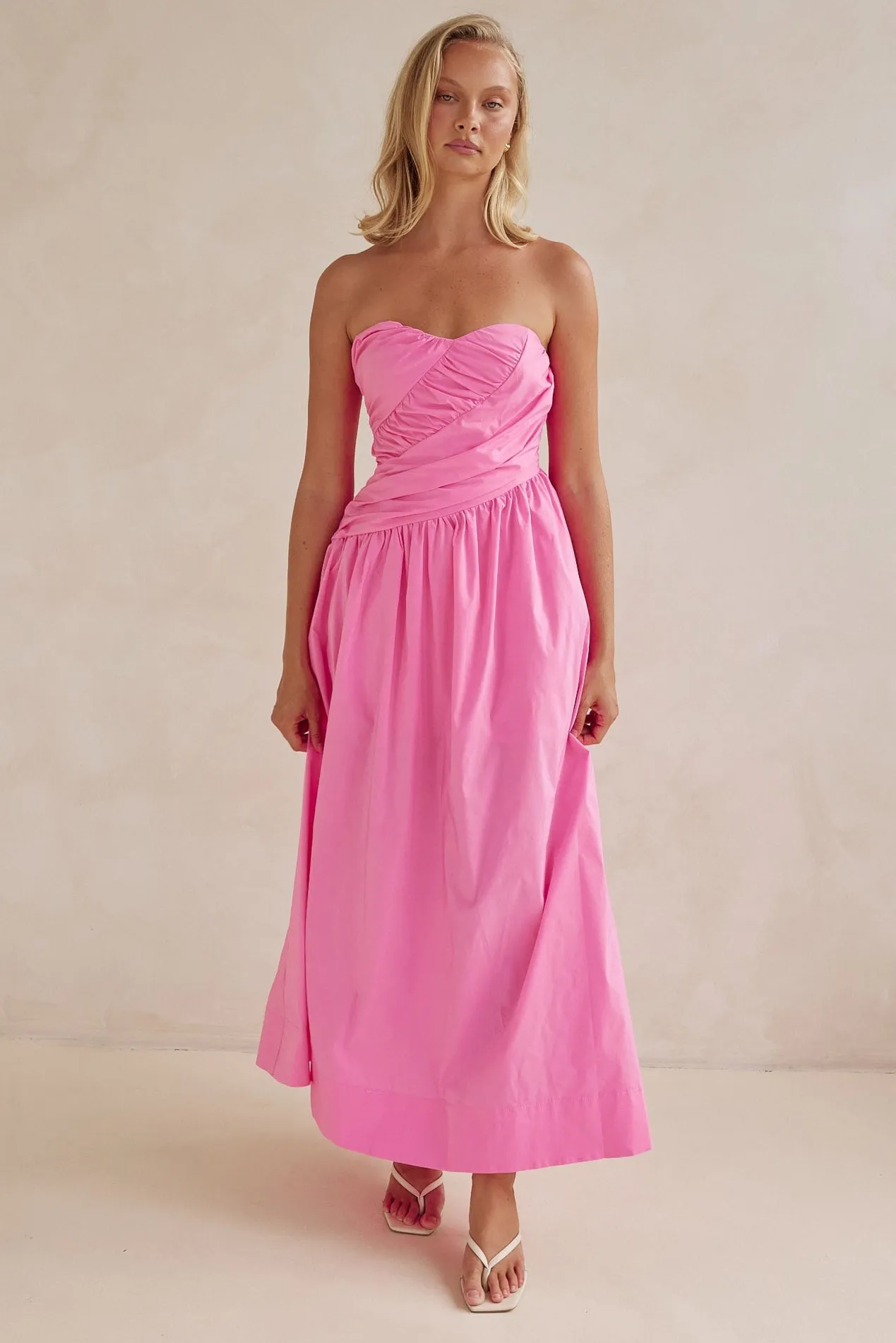 Elyse Maxi Dress (Pink) sold by Runway Scout